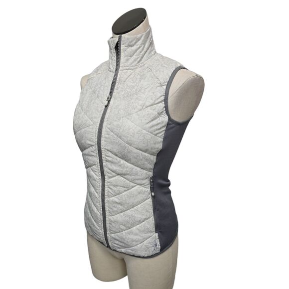 Smartwool Corbet 120 Vest Size XS Quilted White Gray Patterned Wool Winter Layer - Picture 8 of 15